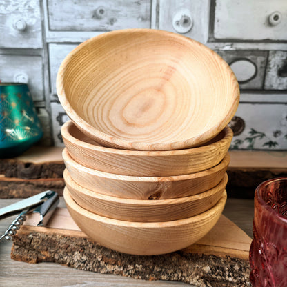 Artisan Wooden Snack Bowls - Crafted to Perfection, Served with Love