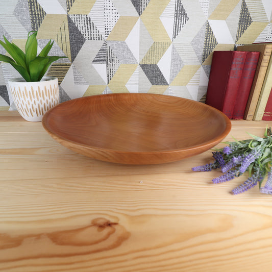 Large Cherry Wood Fruit Bowl