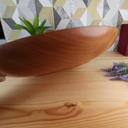 Large Cherry Wood Fruit Bowl