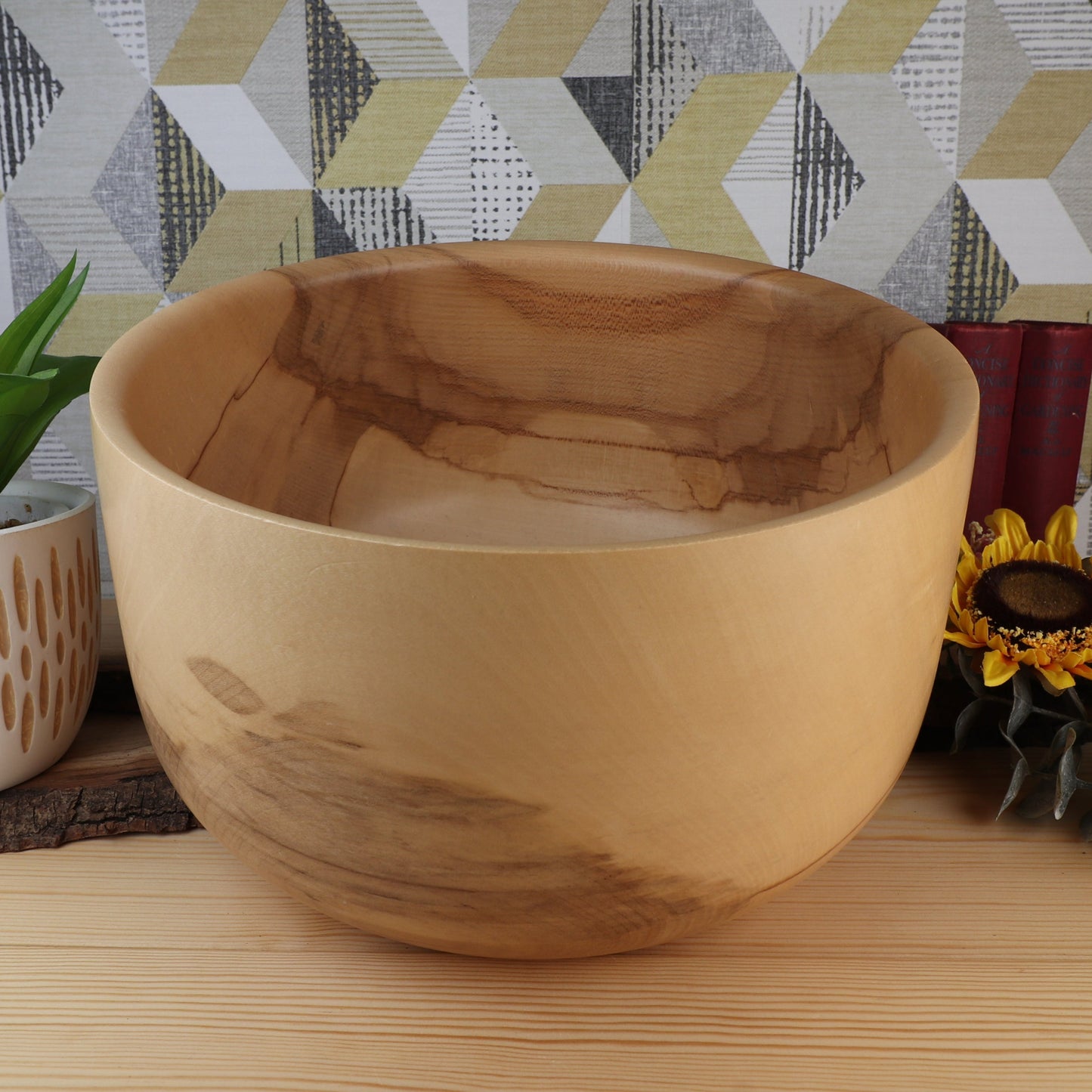 Statement Piece Handcrafted Deep Punky Sycamore Bowl