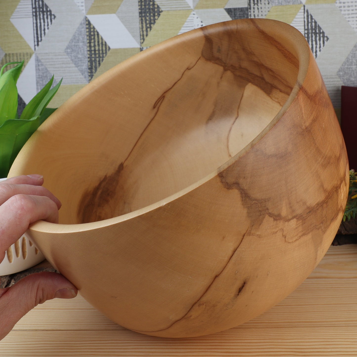 Statement Piece Handcrafted Deep Punky Sycamore Bowl